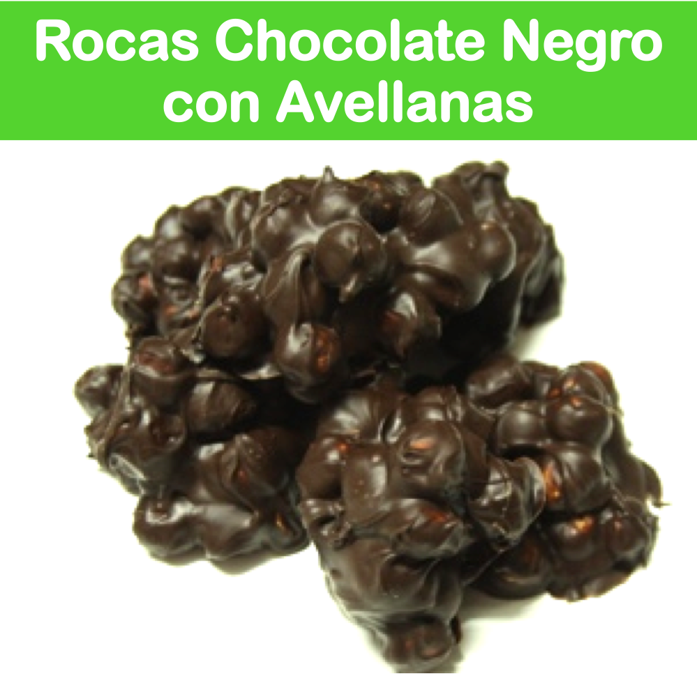 Rocas de Chocolate Negro y Avellana